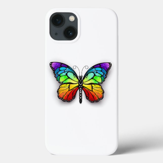 Coques Case-Mate iPhone Monarque papillon arc-en-ciel (Verso)