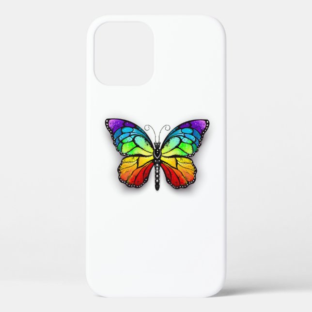 Coques Case-Mate iPhone Monarque papillon arc-en-ciel (Verso)