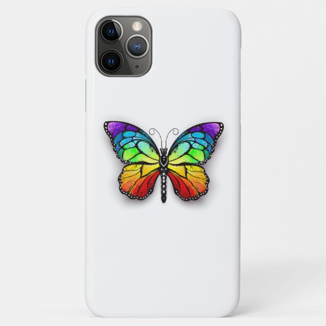 Coques Case-Mate iPhone Monarque papillon arc-en-ciel (Dos)