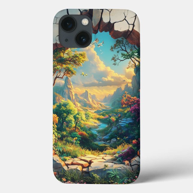 Coques Case-Mate iPhone Monde Fantastique à Travers le Design d'un Mur Fêl (Verso)