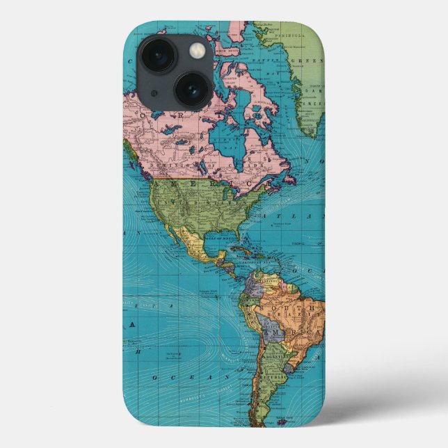 Coques Case-Mate iPhone Monde, la projection de Mercator (Verso)