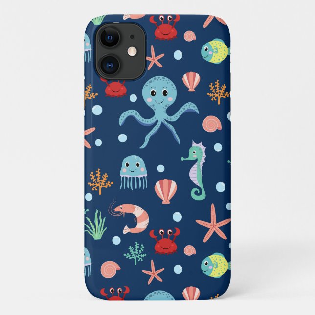 Coques Case-Mate iPhone Monde Marin (Dos)