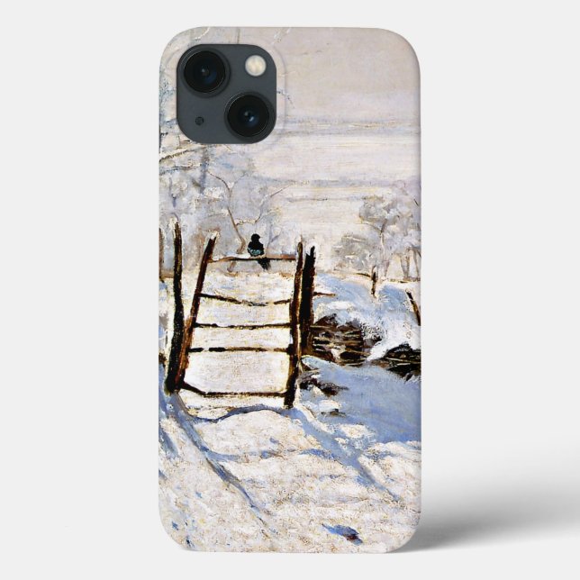 Coques Case-Mate iPhone Monet : La Magpie, célèbre peinture, (Verso)
