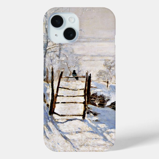 Coques Case-Mate iPhone Monet, La Magpie, célèbre peinture, (Verso)