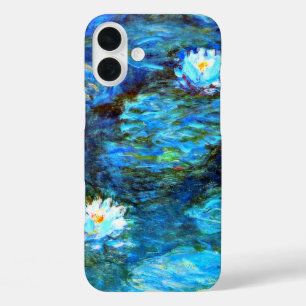 Coque Pour iPhone 16 Plus Monet - Lys d'eau (bleu)