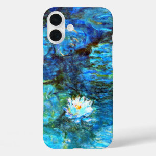 Coque Pour iPhone 16 Plus Monet - Lys d'eau (bleu)