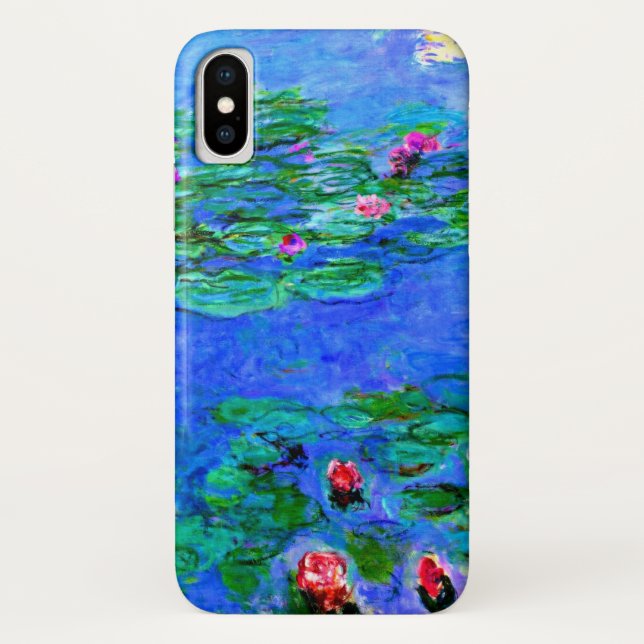 Coques Case-Mate iPhone Monet - Lys d'eau (rouge) (Dos)