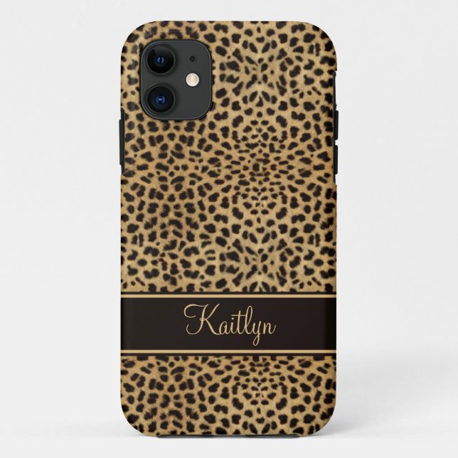 Coques Case-Mate iPhone Mongram de Chic Leopard (Dos)