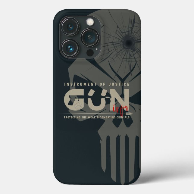 Coques Case-Mate iPhone Monogram Art de Gun | (Mode sombre) (Verso)