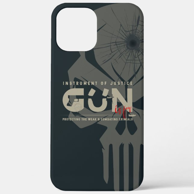 Coques Case-Mate iPhone Monogram Art de Gun | (Mode sombre) (Verso)