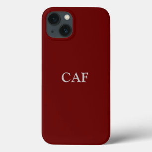 Case-Mate iPhone Case Monogram bordeaux marron rouge foncé blanc 