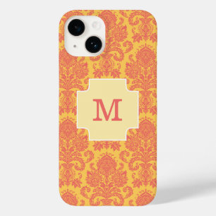 Coque Case-Mate iPhone Monogram Coral Damask Et Sun Custom Coque-M