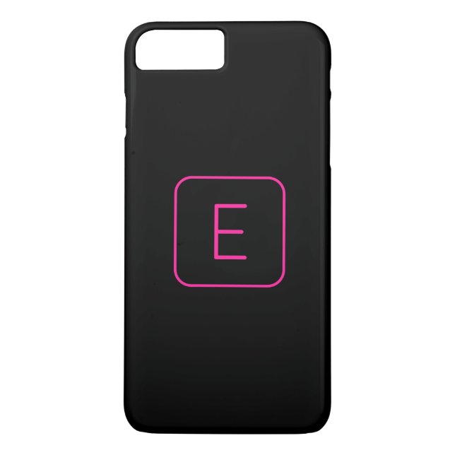 Coques Case-Mate iPhone Monogram de Styled | Pink & Black (Dos)