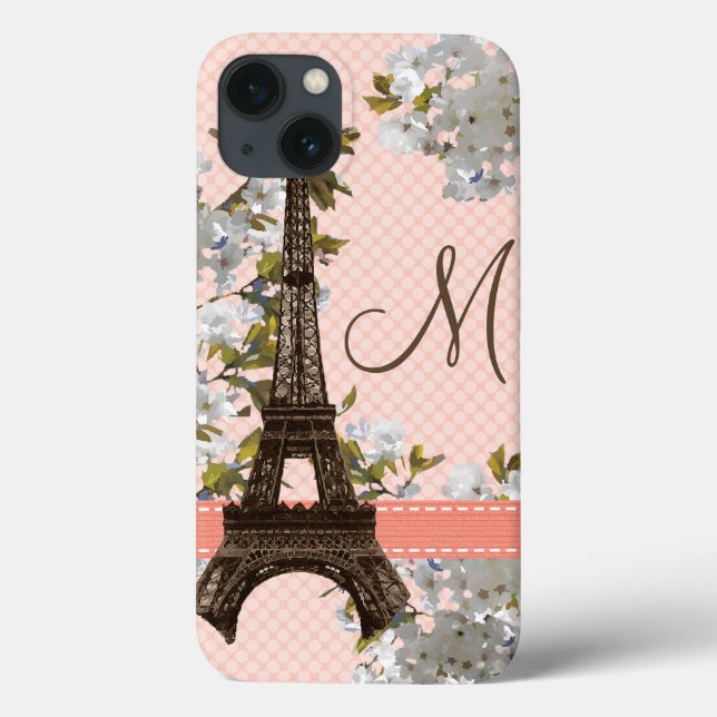 Coques Case-Mate iPhone Monogram Eiffel Tower Parisian (Verso)