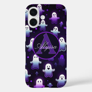 Coque Pour iPhone 16 Monogram Glowing Ghosts in the Night
