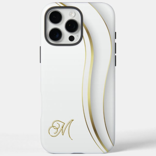 Coques Case-Mate iPhone Monogram Golden Swirl  (Verso)