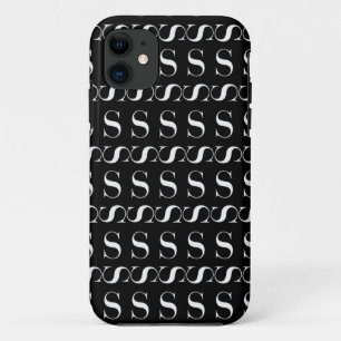 Coque Case-Mate iPhone Monogram Initial Letter S, Choose Background Color
