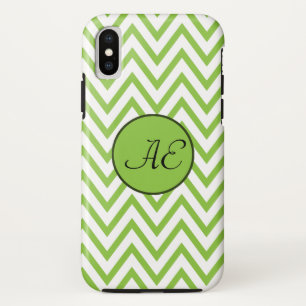 Case-Mate iPhone Case Monogram Lime Green Chevron Moderne