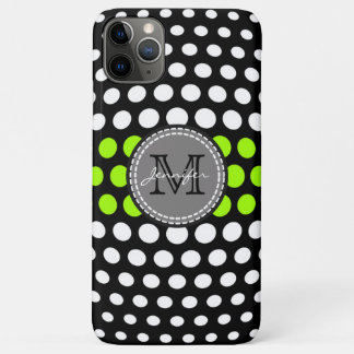 Case-Mate iPhone Case Monogram Lime & White Pois Motif