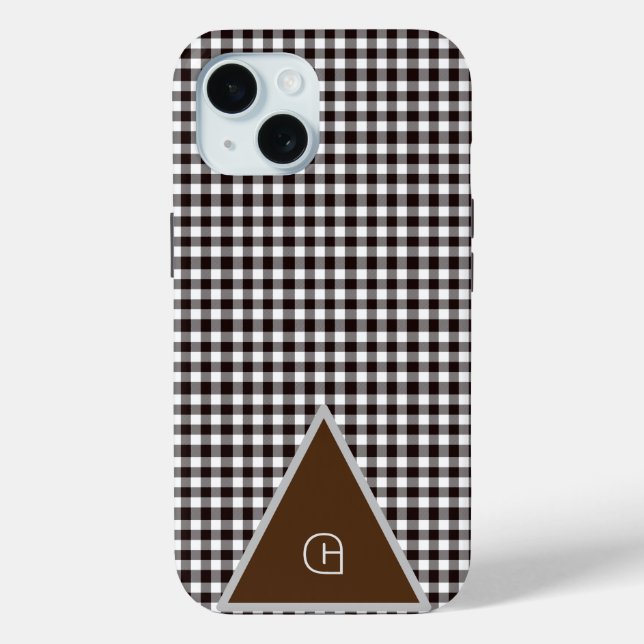 Coques Case-Mate iPhone   Monogram Personnaliser Chic Carreaux (Verso)