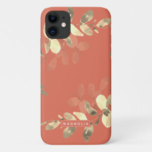 Case-Mate iPhone Case Monogram Terracotta Gold Eucalyptus