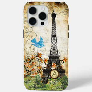 Coque Case-Mate iPhone Monogram Tour Eiffel Oiseau Vintage