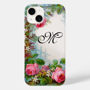 COQUE POUR iPhone 14 MONOGRAME DE ROSES ET DE JASMINE
