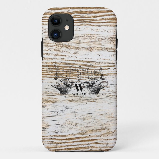 Coques Case-Mate iPhone Monograme de Woodland (Dos)