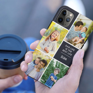 Case-Mate iPhone Case Monogramme 4 Photo Papa La vie est la meilleure vi
