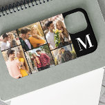 Case-Mate iPhone Case Monogramme 6 photo Collage horizontal noir blanc<br><div class="desc">Monogrammed coque iphone avec collage photo horizontal, que vous pouvez personnaliser avec 6 de vos photos préférées et votre initiale. Le modèle est configuré pour vous permettre d'ajouter vos photos, qui sont affichées en formats paysage, carré / instagram et portrait. Le design a un arrière - plan noir avec typographie...</div>