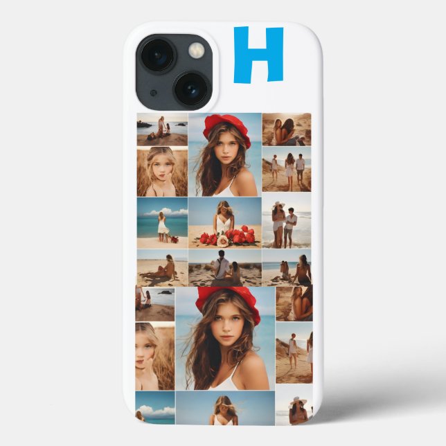 Coques Case-Mate iPhone Monogramme 7 Collage de photos, Élégant personnali (Verso)