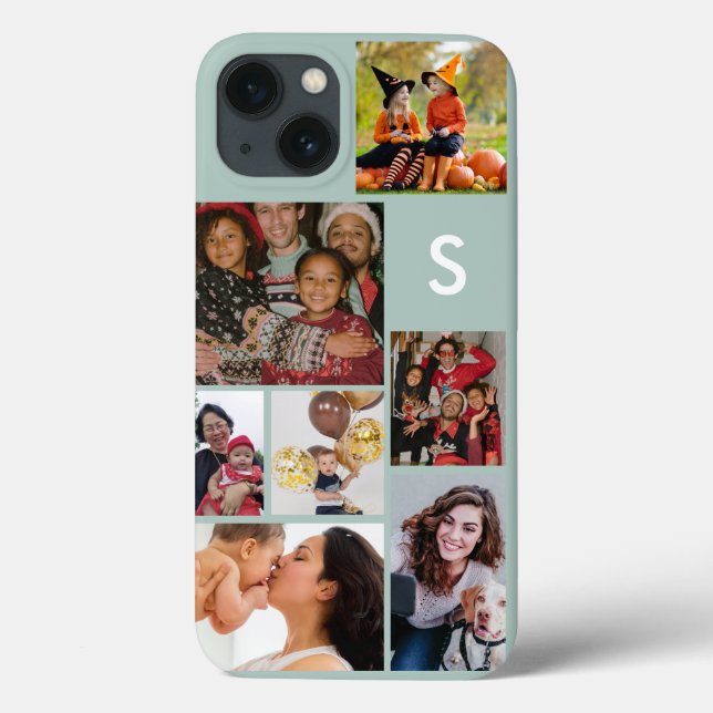 Coques Case-Mate iPhone Monogramme 8 photo collage (Verso)