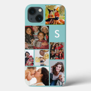 Case-Mate iPhone Case Monogramme 8 photo collage bleu