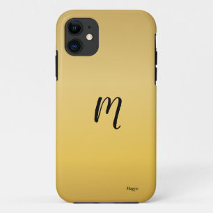Case-Mate iPhone Case Monogramme à blanc or minimaliste