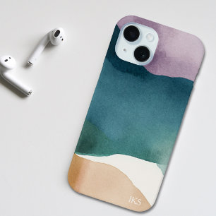 Coque Case-Mate iPhone Monogramme Abstrait Aquarelle Moderne