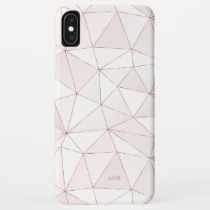Case-Mate iPhone Case Monogramme Abstrait géométrique Rose chic