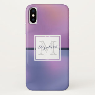 Case-Mate iPhone Case Monogramme Abstrait moderne violet et rose