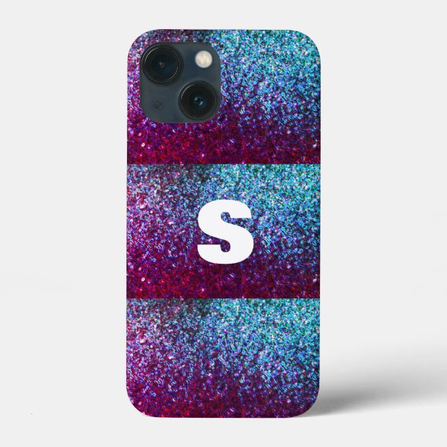 Coques Case-Mate iPhone Monogramme Abstrait Pink Purple Ombre (Verso)