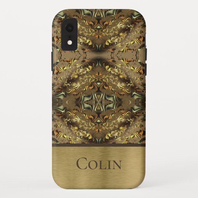 Coques Case-Mate iPhone Monogramme Abstrait terrestre (Dos)
