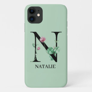 Case-Mate iPhone Case Monogramme Alphabet Floral Personnalisé N
