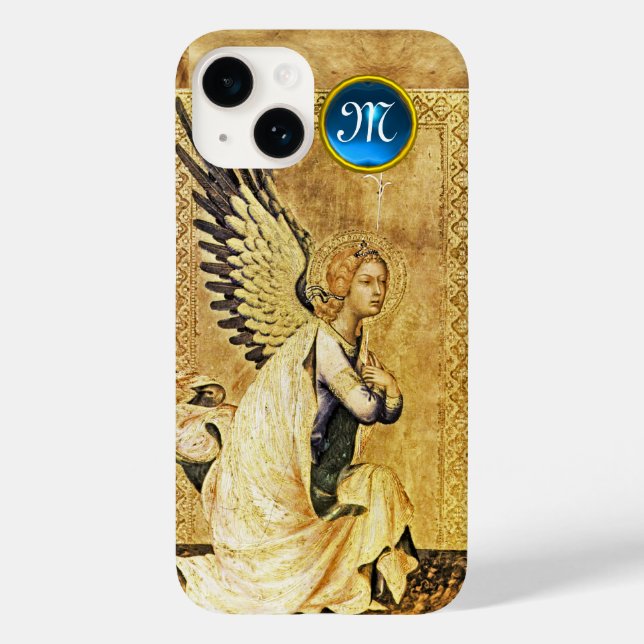 Coques Case-Mate iPhone MONOGRAMME ANGEL DE L'ANNONCE, Parchemin (Verso)