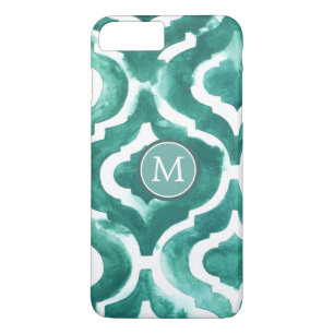 Coque Case-Mate iPhone Monogramme   Aquamarine Motif IV