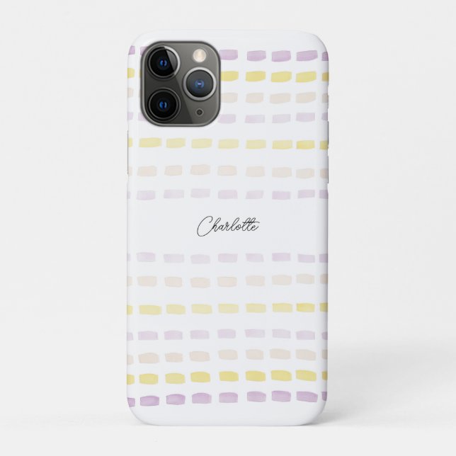 Coques Case-Mate iPhone Monogramme Aquarelle Géométrique Moderne (Dos)