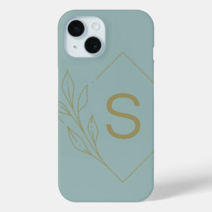 Coque Case-Mate iPhone Monogramme aquatique minimal moderne Botanique ini