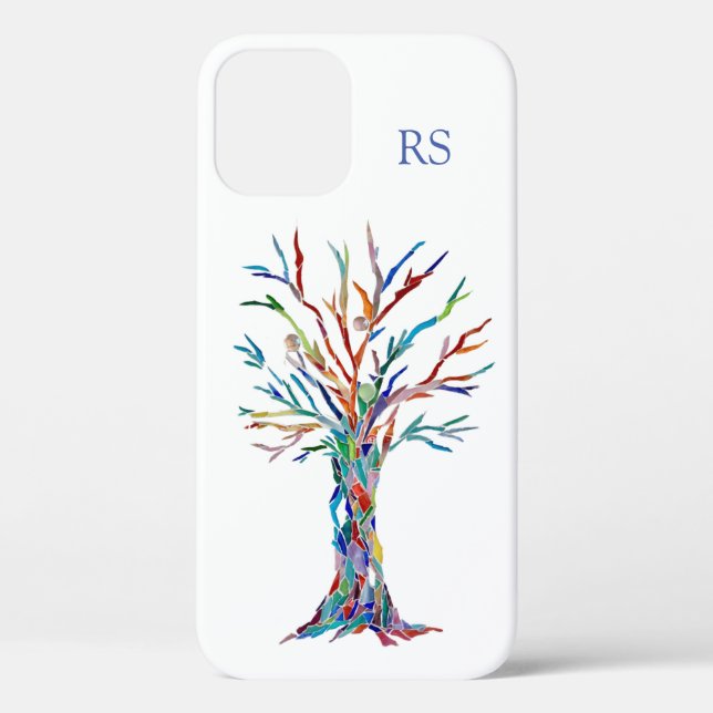Coques Case-Mate iPhone Monogramme Arbre de vie (Verso)