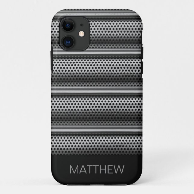 Coques Case-Mate iPhone Monogramme Argent Moderne (Dos)