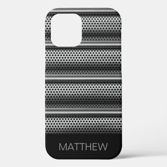 Coques Case-Mate iPhone Monogramme Argent Moderne (Verso)