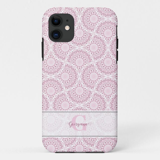 Coques Case-Mate iPhone Monogramme Art Déco Confetti Lace Mandala (Dos)