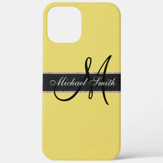 Case-Mate iPhone Case Monogramme Arylide jaune Couleur Arrière - plan