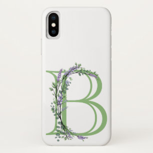 Case-Mate iPhone Case Monogramme B Lavande Eucalyptus